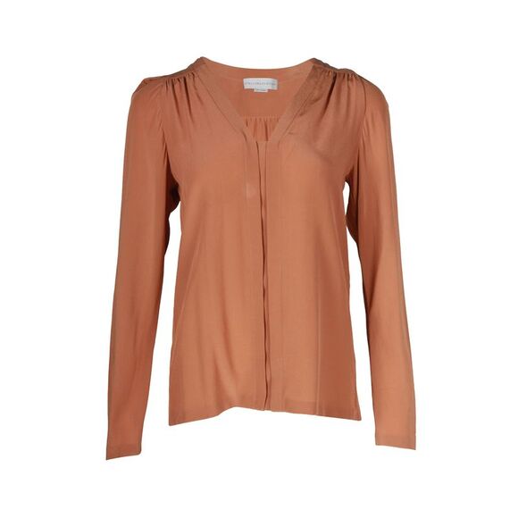 Stella McCartney V-neck Blouse in Brown Silk
